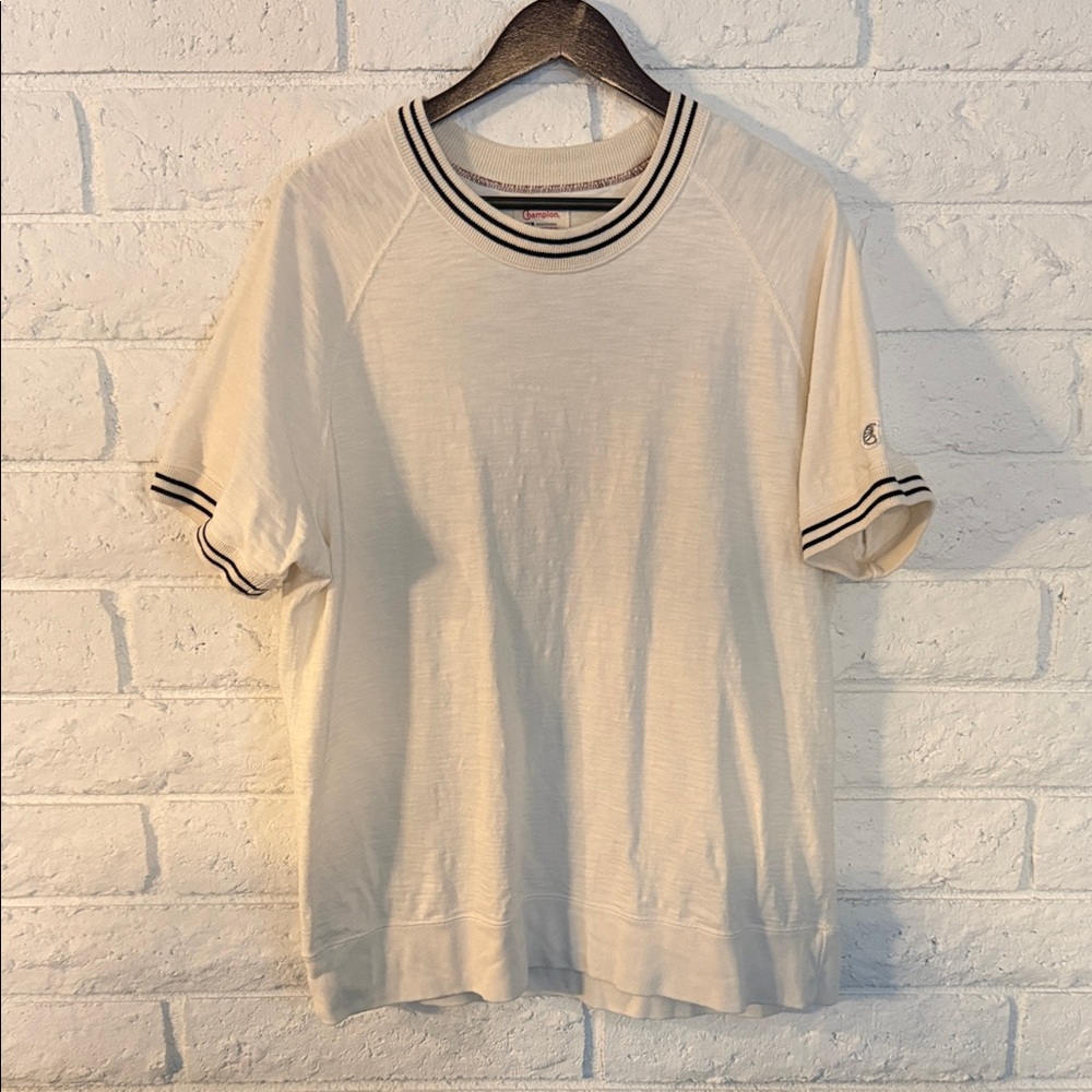 Todd Snyder champion White Short Sleeve Shirt with Black Trim